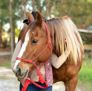 Cabestro para Caballo con Diseño de Cuerda Trenzada, Muserola con Cuentas, Estilo de Silla de Montar Occidental, Cuerda de Amarre, Color y Logotipo Personalizables - Product Image 3