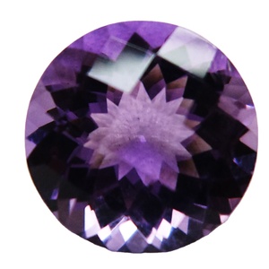 หินอเมทิสต์สีม่วงเจียระไนแบบเหลี่ยมเพชรพลอยขนาด10มม. 11มม. 12มม. กำหนดขนาดเองขายส่ง - Product Image 1