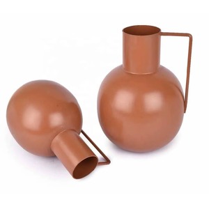 Vase orange pièce décorative durable de qualité supérieure pour chambre à coucher salon bureau cuisine et usage quotidien fabriqué à la main en Inde - Product Image 6