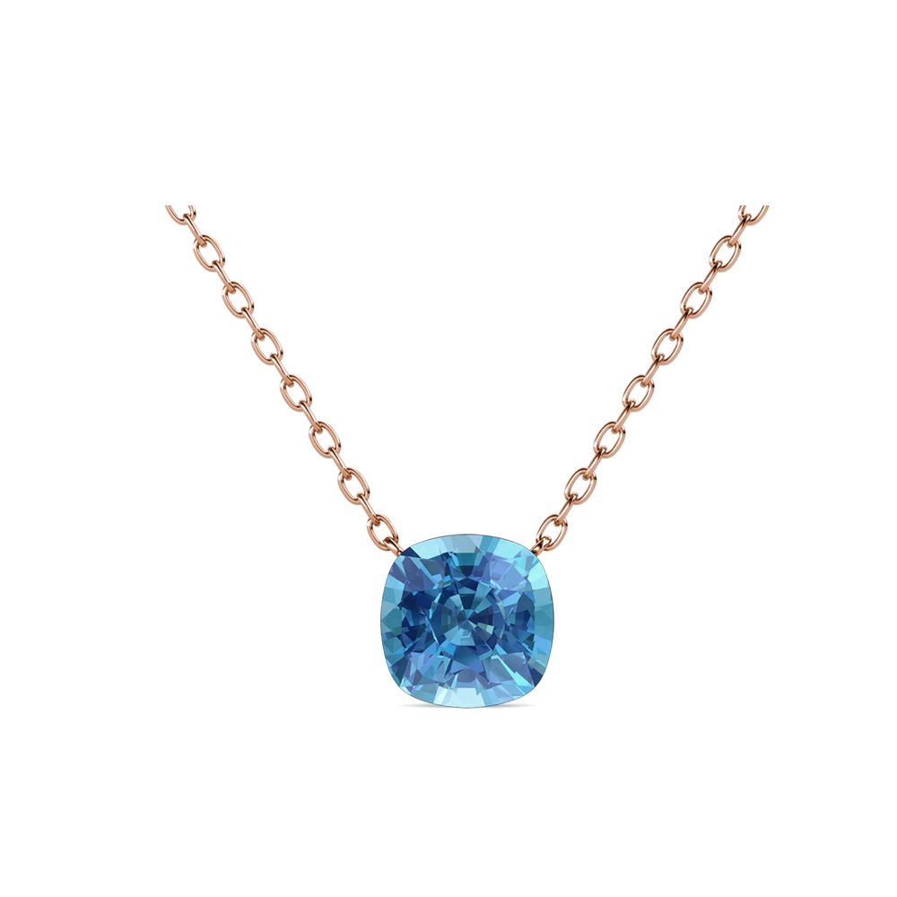 Brass With 18k Rose Gold Plated Small Pendant  Necklace