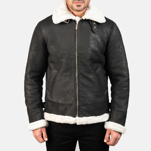 Chaqueta de Cuero Clásica Personalizada con Cuello Camisero, Impermeable, Ecológica, Hecha a Mano, Ajuste Seguro para Reventa Internacional - Product Image 3