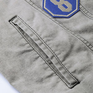 PromotionBulk Cantidad Casual Wear Manga Larga Hombres Chaqueta de mezclilla/Invierno Cálido Color sólido Hombres Chaqueta de mezclilla para la venta - Product Image 6