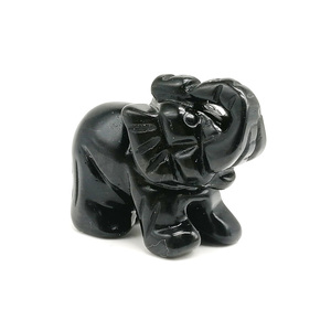 Figurine d'éléphant miniature en onyx arc-en-ciel, sculpture animale en pierre naturelle, petite décoration artisanale porte-bonheur, cadeau - Product Image 2