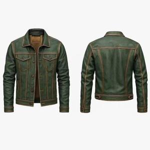 Blouson de moto en cuir d'agneau véritable pour homme, service OEM, marque personnalisée, premium, imperméable, respirant, écologique, à capuche pour l'hiver - Product Image 2