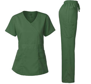 Grande taille femmes 100% coton gommage uniforme laboratoire Type de blouse en gros haute qualité hommes et femmes uniformes hospitaliers - Product Image 4