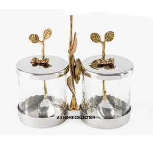 Precio bajo Cobre Nuevo diseño Decorativo Premium Accesorios para el hogar Conjunto de sal y pimienta Contenedor - Product Image 5