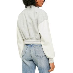 Parches de chenilla personalizados de alta calidad, chaqueta universitaria de béisbol de lana bordada para mujer, método de tejido liso teñido - Product Image 2