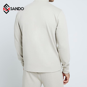 เสื้อฮู้ดแบบสวมหัวมีซิปครึ่งแขนสำหรับผู้ชาย, 3D ออกแบบได้เองสำหรับฤดูใบไม้ร่วงฤดูหนาวผ้าฝ้ายน้ำหนักเบาปกตั้ง - Product Image 5