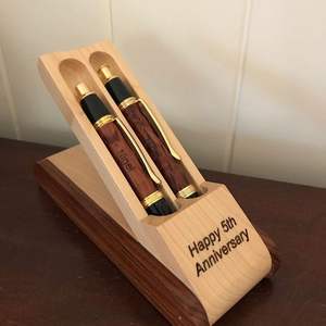 Boîte de rangement de papeterie de bureau en bois pour crayons - Product Image 3