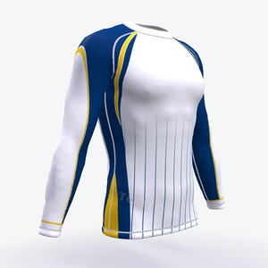 Rendimiento Stretch Camisa de compresión para hombre de manga larga UV Safe Quick Dry Mock Neck Logotipo personalizado Ropa para correr - Product Image 5