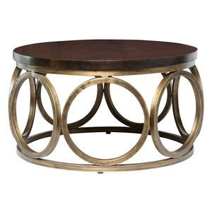 Table basse de luxe avec plateau en bois et design espagnol - Product Image 1