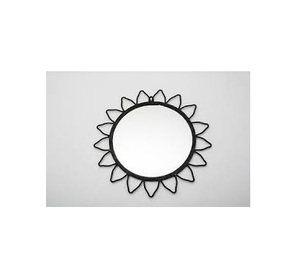 Miroir mural rond noir en métal Miroir d'appoint rustique pour salle de bain, entrée, salle à manger et salon - Product Image 5