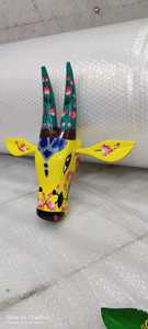 In Big & Small Sized Hand Painted and Hand Made <b>Wooden</b> Cows Head Ideal for Resale for Home Decoration Stores - Product Image 2