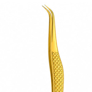 SHEARS BEAUTY แหนบดัดขนตาสแตนเลสเคลือบทองพร้อมปลายรูปดาวและปลายเรียบ ทนทาน ป้องกันไฟฟ้าสถิต สำหรับทำเล็บ - Product Image 4