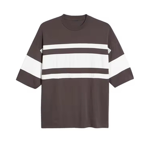 Nueva camiseta vintage de gran tamaño personalizada para primavera y verano para hombre, Camiseta holgada vintage de algodón 100% de peso pesado - Product Image 1