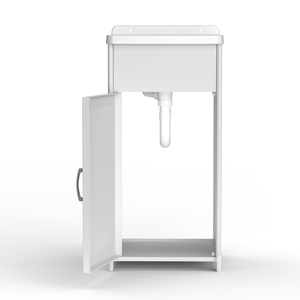 Lavabo a Colonna Mongardi Bianco 40L, Vasca Rettangolare, Finitura Verniciata, Resistente agli Acidi, Facile da Pulire, Uso Interno/Esterno - Product Image 2