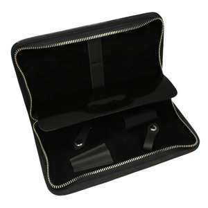 En cuir Ciseaux Étui À Fermeture Éclair | Prime Qualité 2 Ciseaux Peignes Titulaire Zipper Cas de Cisaillement Poche Kit Logo Personnalisé - Product Image 2