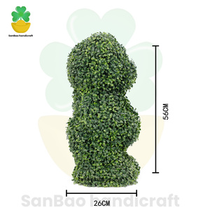 Planta artificial de Milán de ventas directas de fábrica con oso Caballero | Adorno interior decorativo para el hogar, la Oficina y los regalos - Product Image 3