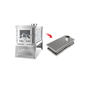 GGUBUS, diseño desmontable de doble combustión, fácil montaje, estufa de Camping plegable compacta de acero inoxidable para quemar madera - Product Image 2