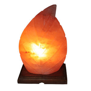 100% lámparas de sal del Himalaya naturales comprar árbol decorativo forma de hoja roca artesanía hecha a mano lámpara de sal Rosa pieza decorativa - Product Image 2