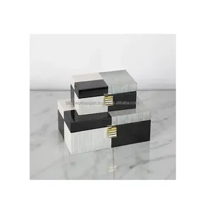 Hiện đại Thiết kế sang trọng bằng gỗ và nhựa hộp chất lượng tốt nhất sử dụng cho chiếc nhẫn hộp đồ trang sức từ falak thế giới xuất khẩu - Product Image 3