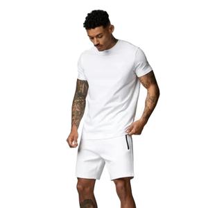 Conjunto de Verano para Hombre, 100% Algodón, Estilo Casual, Transpirable, Camiseta con Hombros Caídos y Pantalones Cortos, Personalizable - Product Image 5