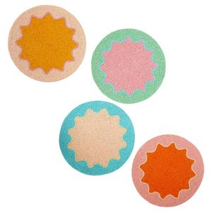Color Pop Glass <b>Beads</b> for Dining Table Round Pattern <b>Placemat</b>/pad for Wedding Christmas Family Gatherings and Parties - Product Image 3
