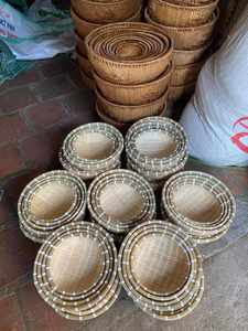 Panier de tri en bambou écologique, panier tissé à la main traditionnel pour le tri des céréales agricoles et l'affichage décoratif - Product Image 5