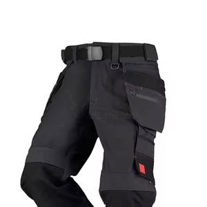 Pantalons de travail tendance pour hommes, vêtements de travail utilitaires avec poches à outils, tissu confortable et respirant pour un usage quotidien - Product Image 3