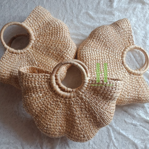 Boho Tote <b>Bag</b> Trendy Hot Trend Water Hyacinth <b>Bag</b> <b>Woven</b> <b>Straw</b> Handbag Summer Beach <b>Bag</b> From HNH Craft Vietnam - Product Image 5