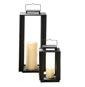 Farol de Vela de Diseño Moderno y Único, Combinación de Metal y Vidrio, Estilo Elegante, Nuevo Diseño, Decoración para el Hogar y Navidad - Product Image 1