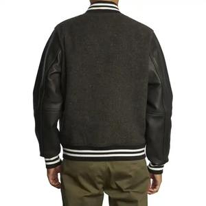 Veste à col montant pour hommes de haute qualité Logo brodé personnalisé hiver High Street Style Junior Varsity Letterman - Product Image 2