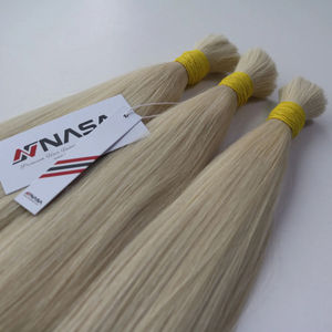 Precio al por mayor Extensiones de cabello a granel de alta calidad 100 gramos 22 pulgadas Textura natural de color claro dibujado Doble - Product Image 1