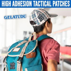 Parche de Fe sobre el miedo, parche bordado cristiano para coser, insignia cristiana, apliques cruzados para chaqueta, parche de tela con verso bíblico - Product Image 4