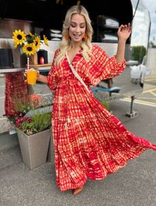 Fabricantes de ropa Diseño personalizado Vestido bohemio Mujeres Maxi Vestidos Mujeres Señora Elegante Manga larga Vestido bordado Ucraniano - Product Image 5