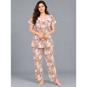 Conjunto de Pijama Evolve X Venus Peach para Mujer, Estampado Floral Premium, Suave, con Botones, Ropa de Dormir y para Estar en Casa - Product Image 6