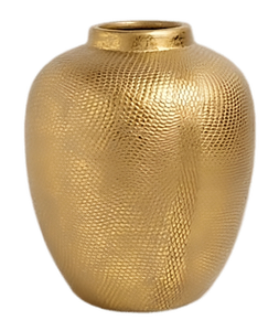 Décoration d'intérieur de luxe en forme de pot de vase à fleur dorée de vente chaude pour la maison, le bureau et le modèle de conception de surface d'hôtel - Product Image 1