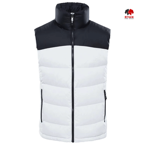 Gilet matelassé sans manches Ryan Pro Gear, veste décontractée d'hiver, col montant et capuche - Product Image 4