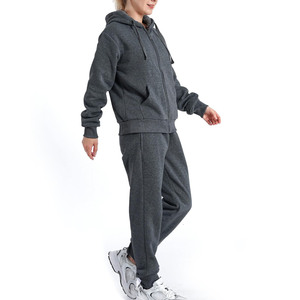 Logo personnalisé femmes Gym Workout Fitness Jogger 2 pièces à capuche Jogger femmes survêtement ensemble conception personnalisée respirant survêtement - Product Image 4