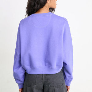 Nouveau sweat-shirt décontracté pour femme, saison d'hiver, surdimensionné, col montant, épaules tombantes, manches longues, pull basique uni, coupe ample - Product Image 4