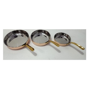 กระทะทำจากทองแดงและสเตนเลสสตีลใช้ในครัวเตาแม่เหล็กไฟฟ้ากระทะแก้วที่เสิร์ฟเครื่องครัวสุดหรู - Product Image 2