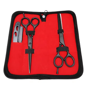 Venta caliente Tijeras de peluquero de acero inoxidable Kits de tijeras de adelgazamiento de hoja recta Corte de cabello Punta afilada Belleza - Product Image 1