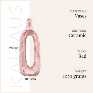 Vase à fleurs creux en céramique corail, petit, de luxe, design floral moderne, fait main, multicolore, pour table ou sol, usage intérieur - Product Image 4