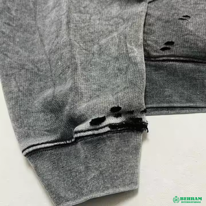 Sweat-shirts pour femmes Behram International 2026, style streetwear, coupe tendance, effet usé, vente en gros, design personnalisé, lavage à l'acide - Product Image 3