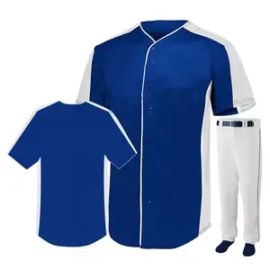 Venta directa de fábrica, ropa de entrenamiento deportivo para hombres, uniformes de béisbol, uniforme de béisbol con número de equipo personalizado - Product Image 1