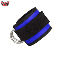 POWER FIGHTER - Correas de Soporte para Tobillos Personalizadas de Alta Calidad, Transpirables, Antideslizantes, de Acero, Neopreno/Nailon, para Gimnasio, Ejercicio, Fitness