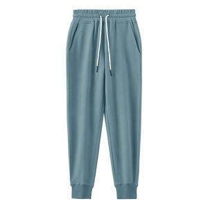 Pantalons en toile pour hommes, couleur unie, style sweat-pants, avec logo à la taille, prix raisonnable, personnalisable, OEM - Product Image 1