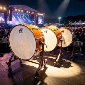 Tambor Bajo Profesional Symphony DFTF DFTF-3618 de 36 Pulgadas, Madera de Álamo, Soporte Giratorio de 360°, Acabado con Pintura Horneada, Percusión Orquestal - Product Image 2