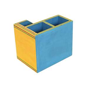 Portacucharas de Madera Compacto con Diseño Impreso para Espacios Pequeños de Cocina, Portacucharas de Madera con Diseño Tradicional Indio para Utensilios - Product Image 4