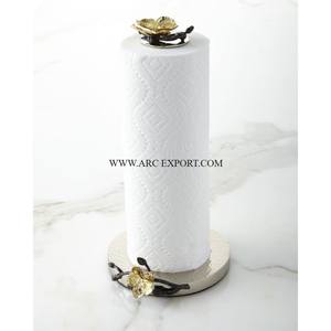 Support de rangement de mouchoirs en aluminium et marbre pour la décoration de table Meilleure vente Porte-papier de soie de mariage fait main au design unique - Product Image 5